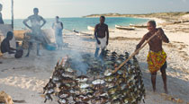 Valahantsaka resort Madagascar - The smoked fish on the beach